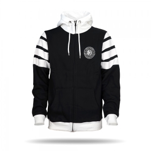 DEB - Zip Hoody schwarz/weiß - Logo 1f